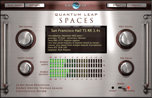 EastWest Quantum Leap Spaces Convolution Reverb